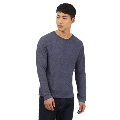 Red Herring Blue waffle crew neck jumper